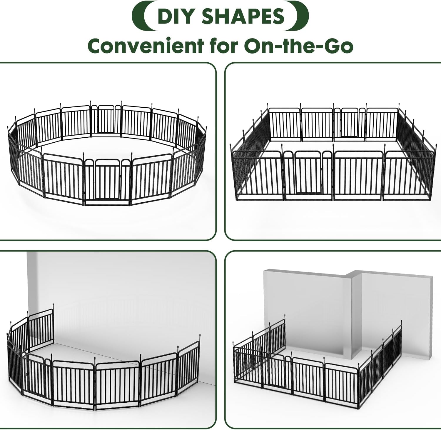 Curved No-Drill Pool Fence