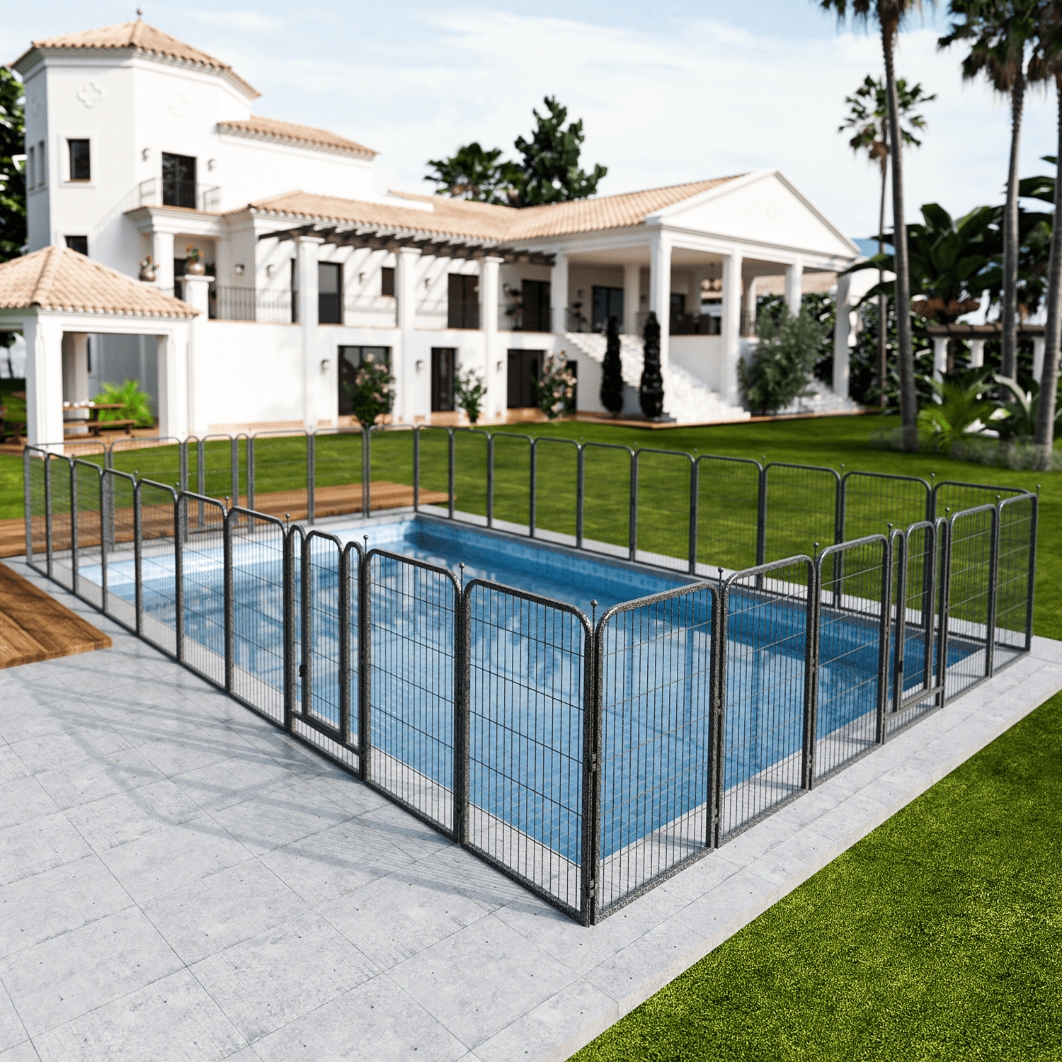 Wire Secure Pool Fence