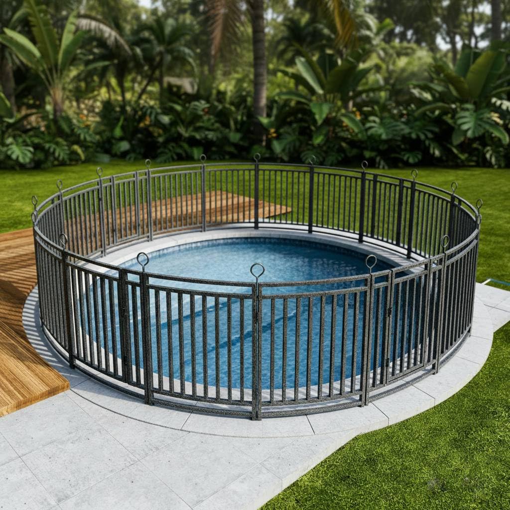 No-dig Pool Secure Fence