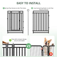 Petorldog 40" Metal Dog Playpen – 8 Panels, Foldable Exercise Pen, Indoor/Outdoor Kennel for Small/Large Dogs - Petorldog