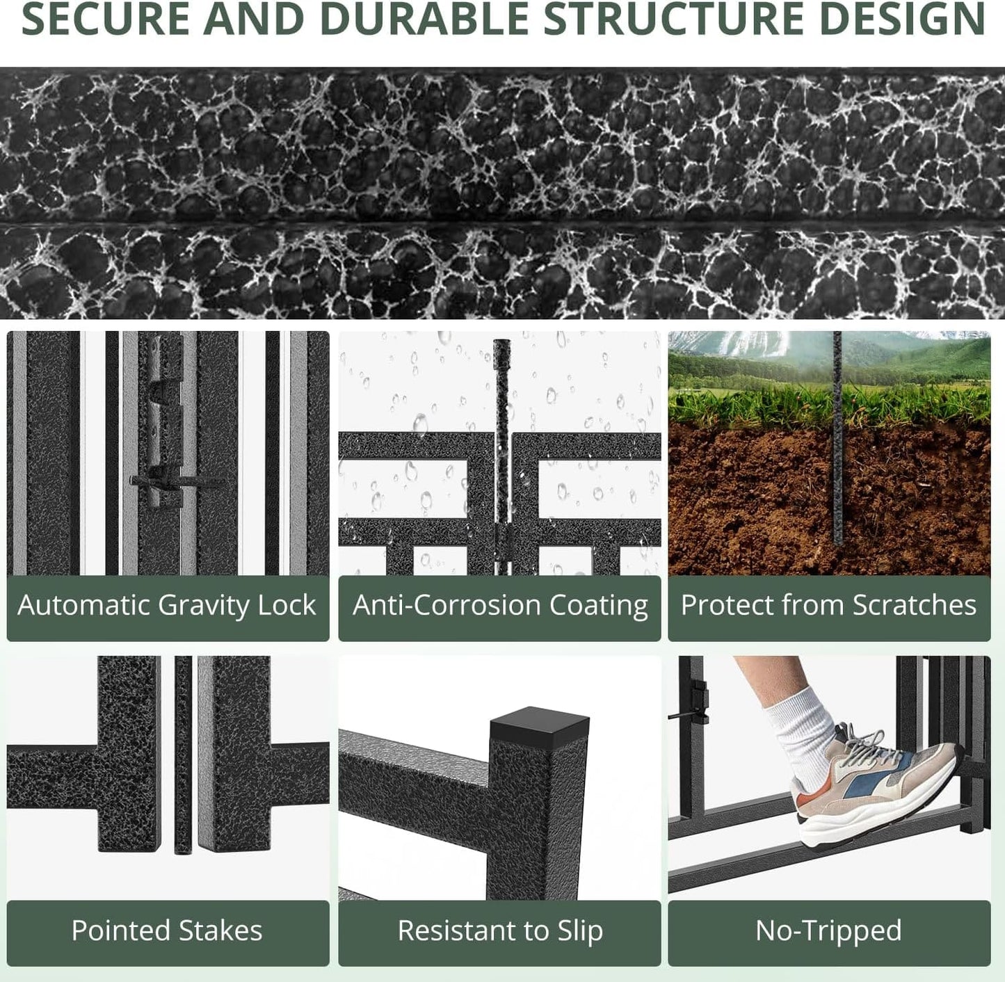 Petorldog Dog Playpen,32"/40" H, 8/16/24/32 Panels,Foldable Metal dog fence outdoor for yard,Camping & RV (Black/Silver) - Petorldog