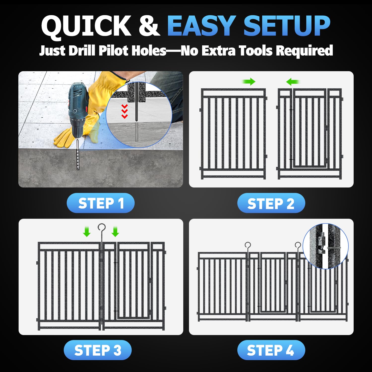 No-dig Pool Secure Fence