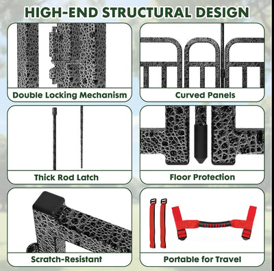 Curved No-Drill Pool Fence