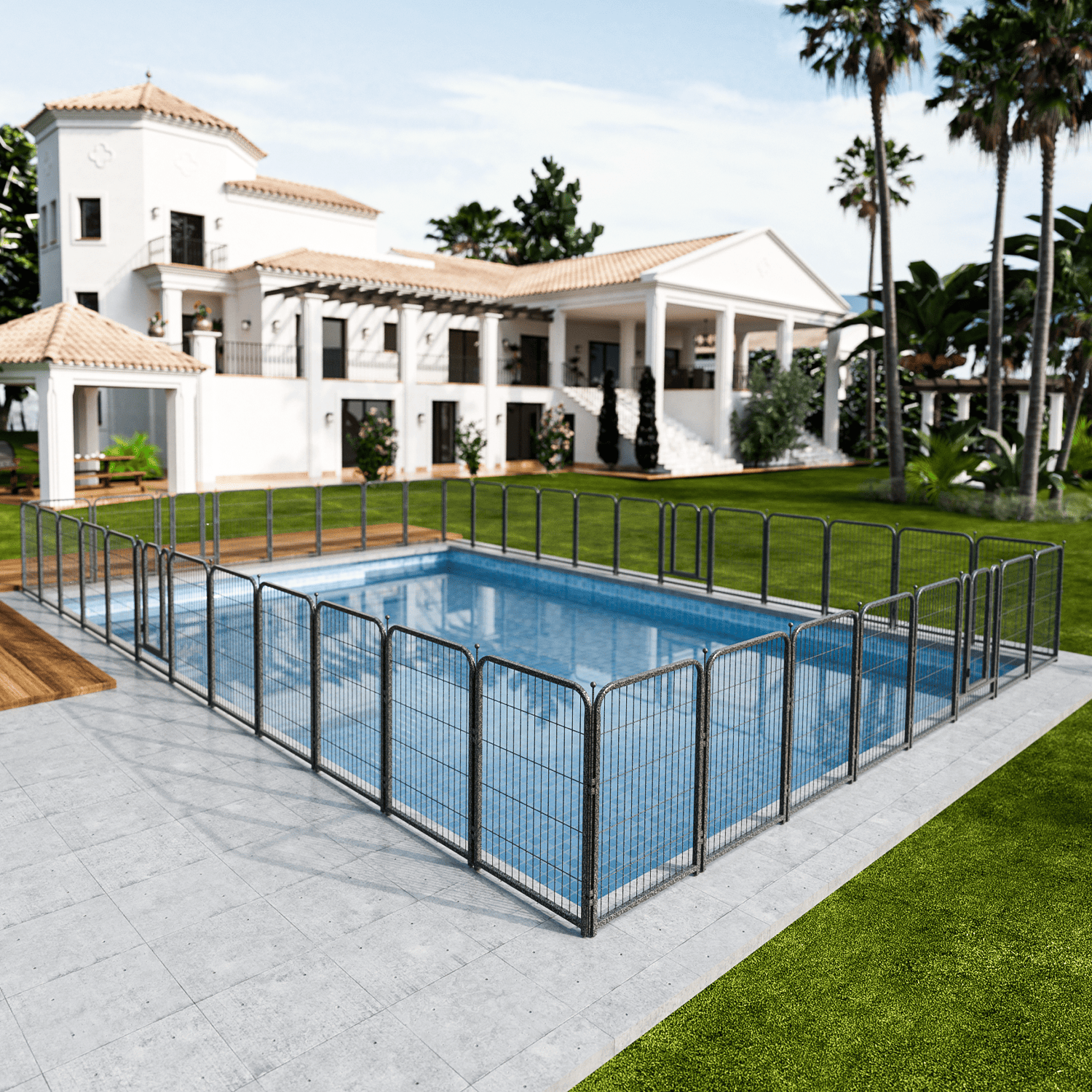 Wire Secure Pool Fence