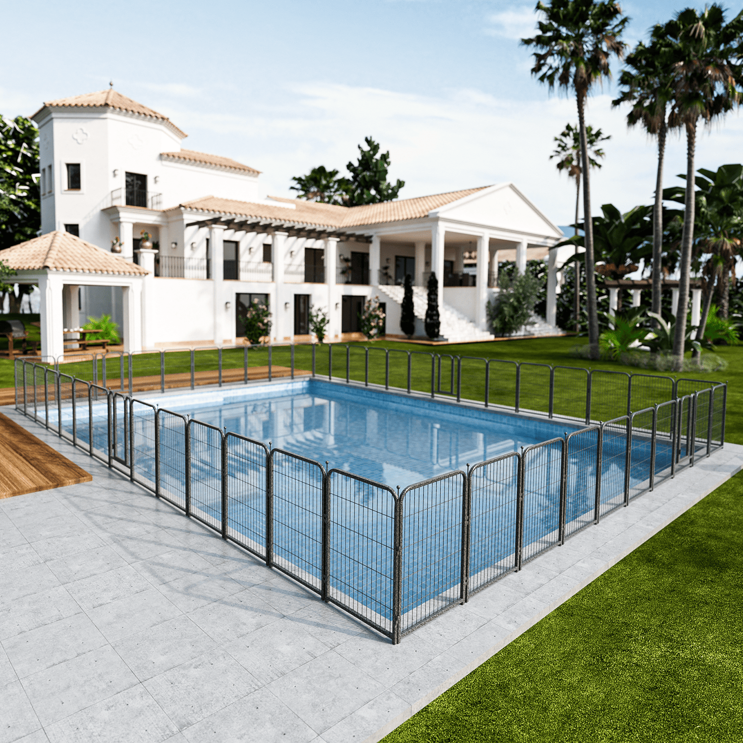 Wire Secure Pool Fence
