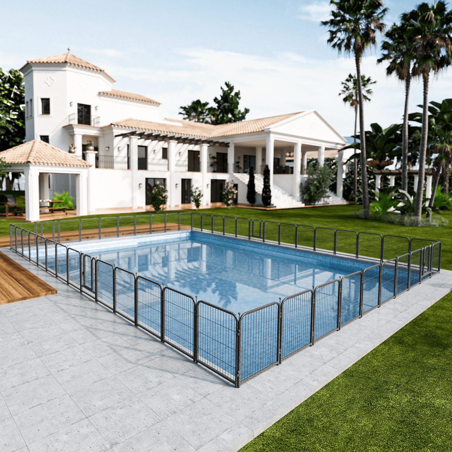 Wire Secure Pool Fence