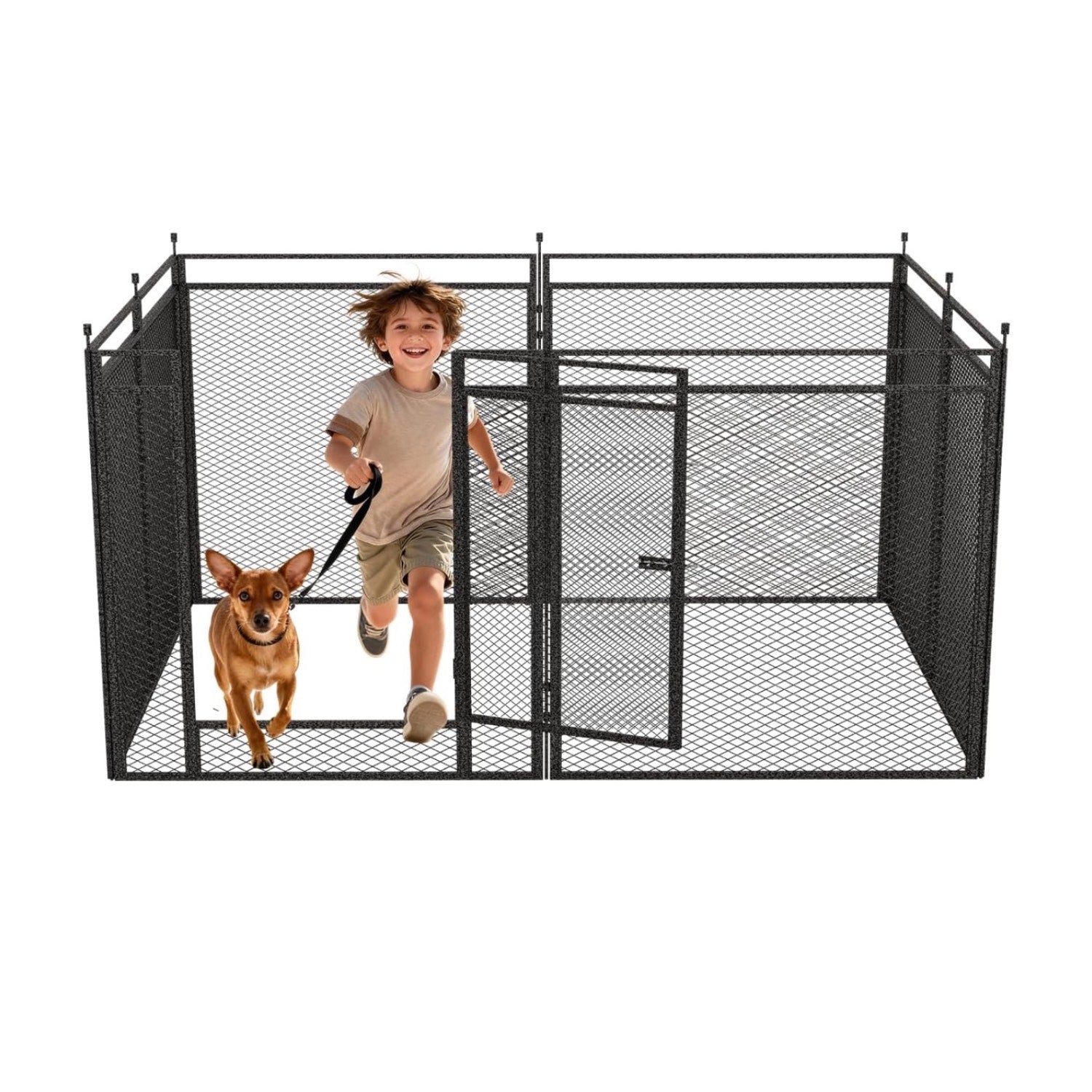 Mesh Tool-Free Dog Kennel