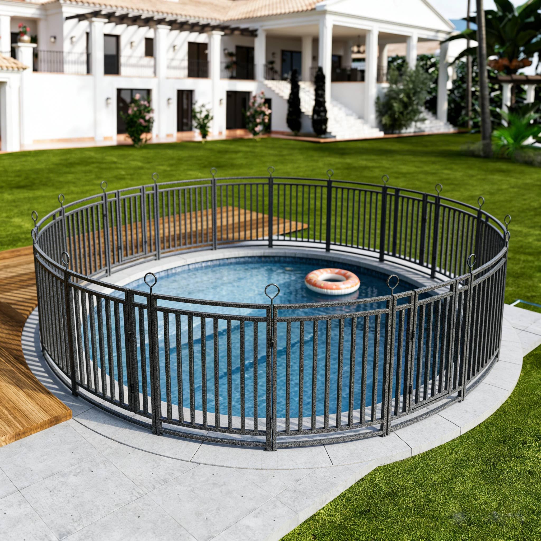 No-dig Pool Secure Fence