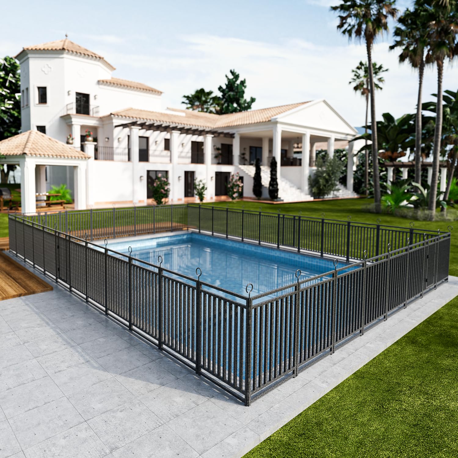 No-dig Pool Secure Fence