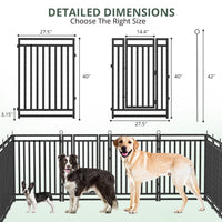Petorldog 40" Metal Dog Playpen – 8 Panels, Foldable Exercise Pen, Indoor/Outdoor Kennel for Small/Large Dogs - Petorldog