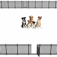 Petorldog Dog Playpen, Foldable Metal Exercise Pen for Small/Medium/Large Dogs – Available in 32" & 40" Heights, 8/16/24/32 Panels, for Yard, Camping & RV (Black - Silver) - Petorldog