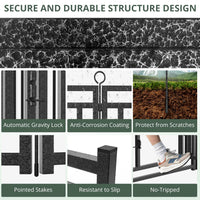 Petorldog Dog Playpen, Foldable Metal Exercise Pen for Small/Medium/Large Dogs – Available in 32" & 40" Heights, 8/16/24/32 Panels, for Yard, Camping & RV (Black - Silver) - Petorldog