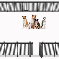 Petorldog Dog Playpen, Foldable Metal Exercise Pen for Small/Medium/Large Dogs – Available in 32" & 40" Heights, 8/16/24/32 Panels, for Yard, Camping & RV (Black - Silver) - Petorldog