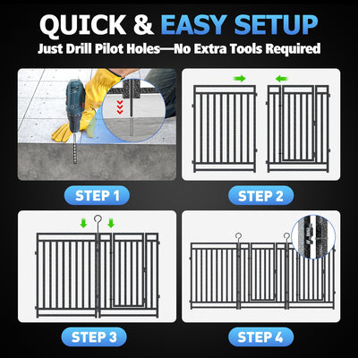 No-dig Pool Secure Fence
