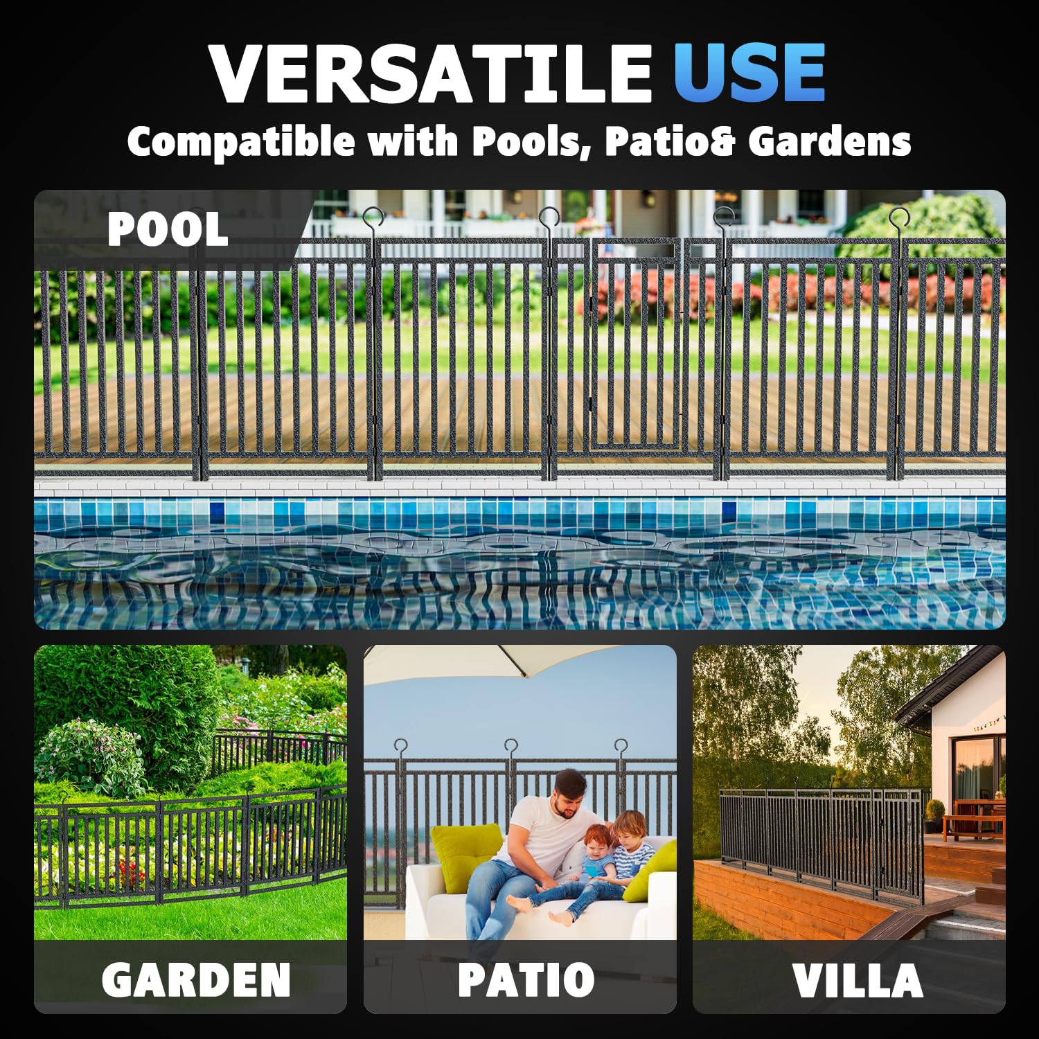 No-dig Pool Secure Fence