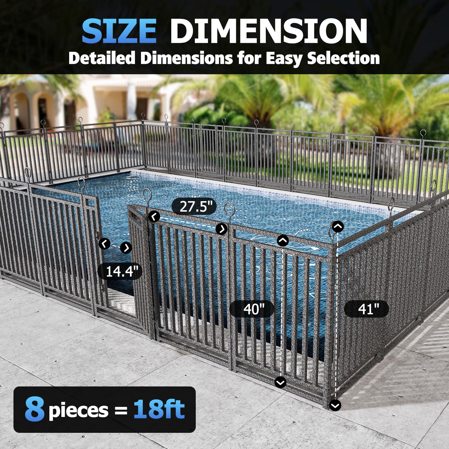 No-dig Pool Secure Fence