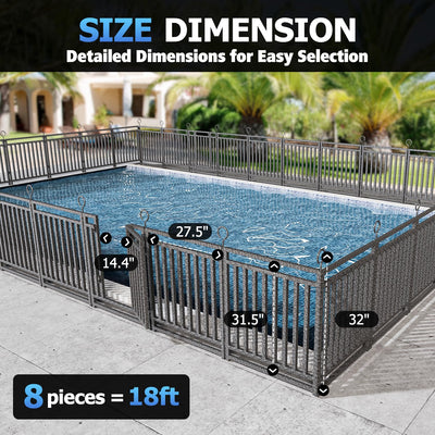 No-dig Pool Secure Fence